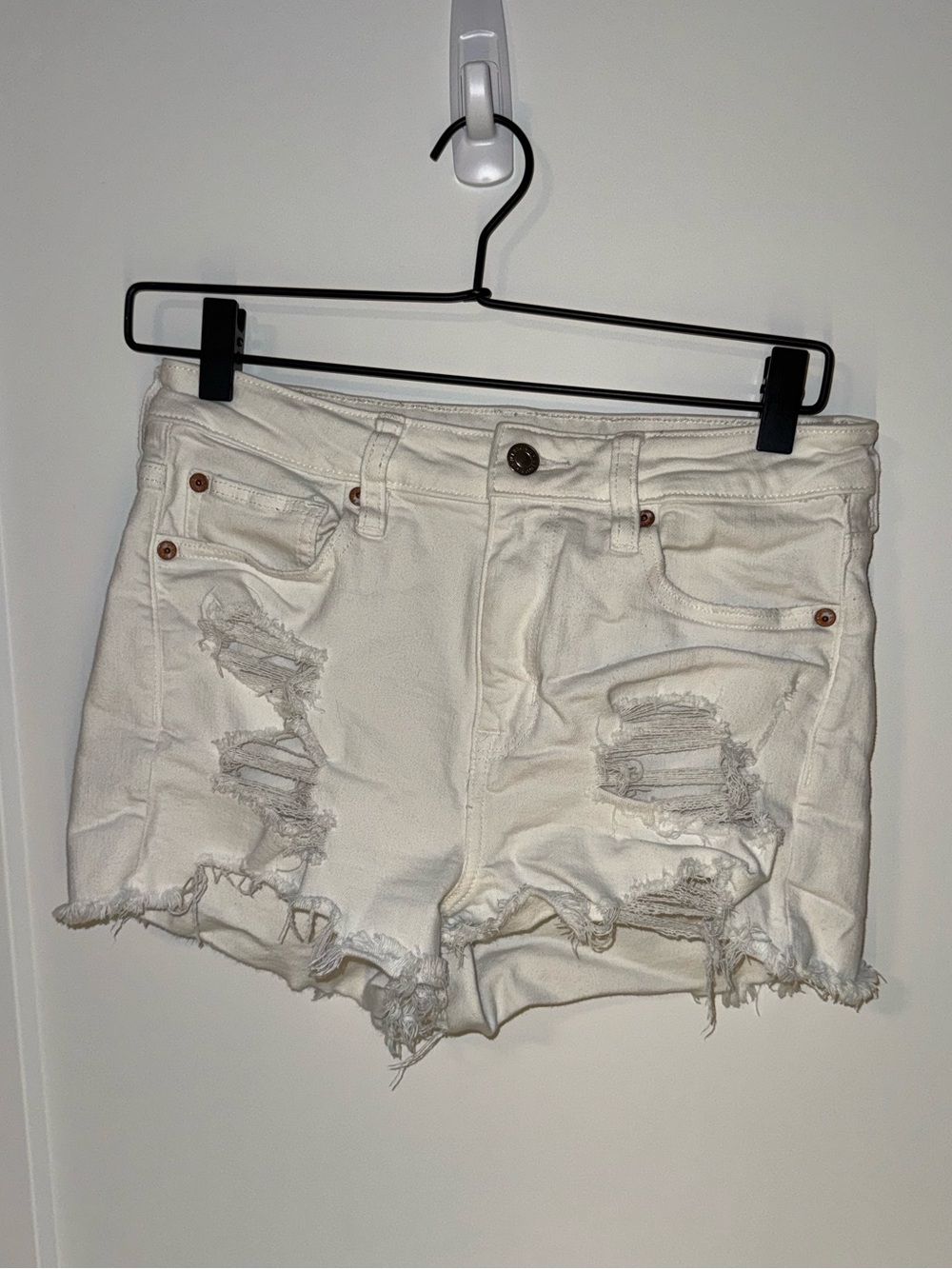 Distress High Rise Shorts